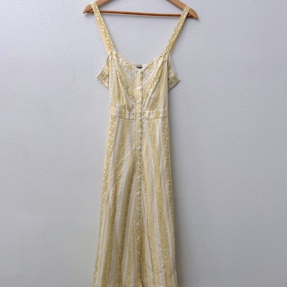 REFORMATION floral button front midi dress